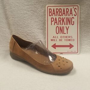 EASY SPIRIT LASALLES SLIP ON LOAFER  BROWN/TAN SZ 9.5 N